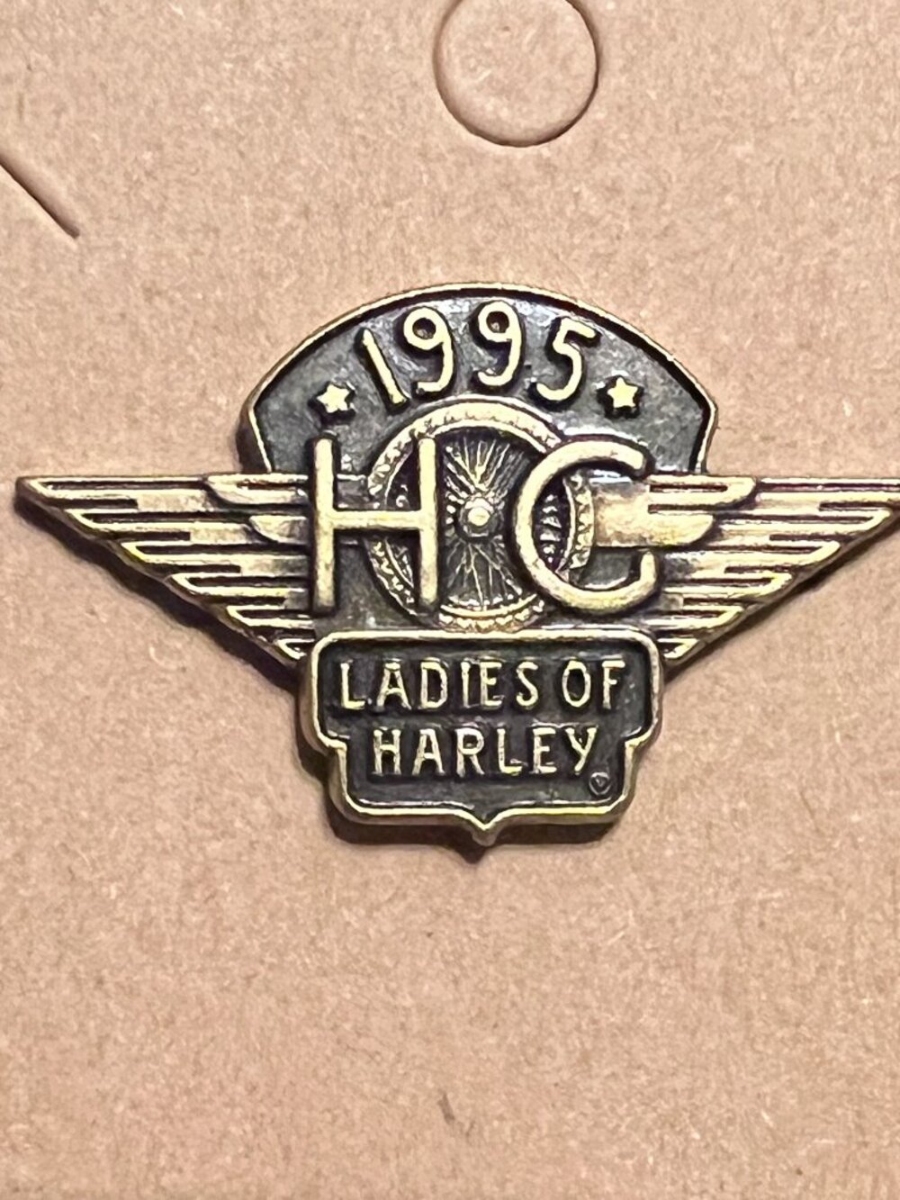 Vintage 1995 Harley-Davidson Ladies of Harley Winged Lapel Pin (007)